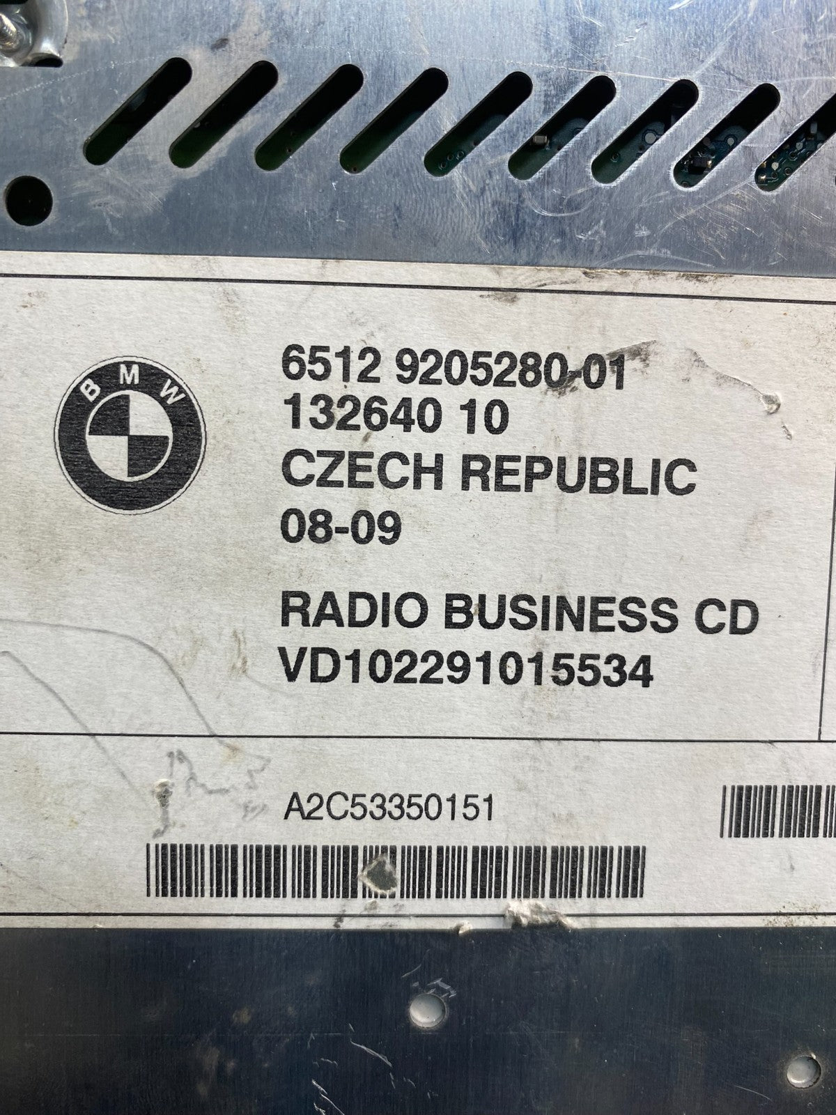 2007-2010 BMW X3 Radio Stereo CD Player Receiver AM/FM Audio Unit AH4807 DG6