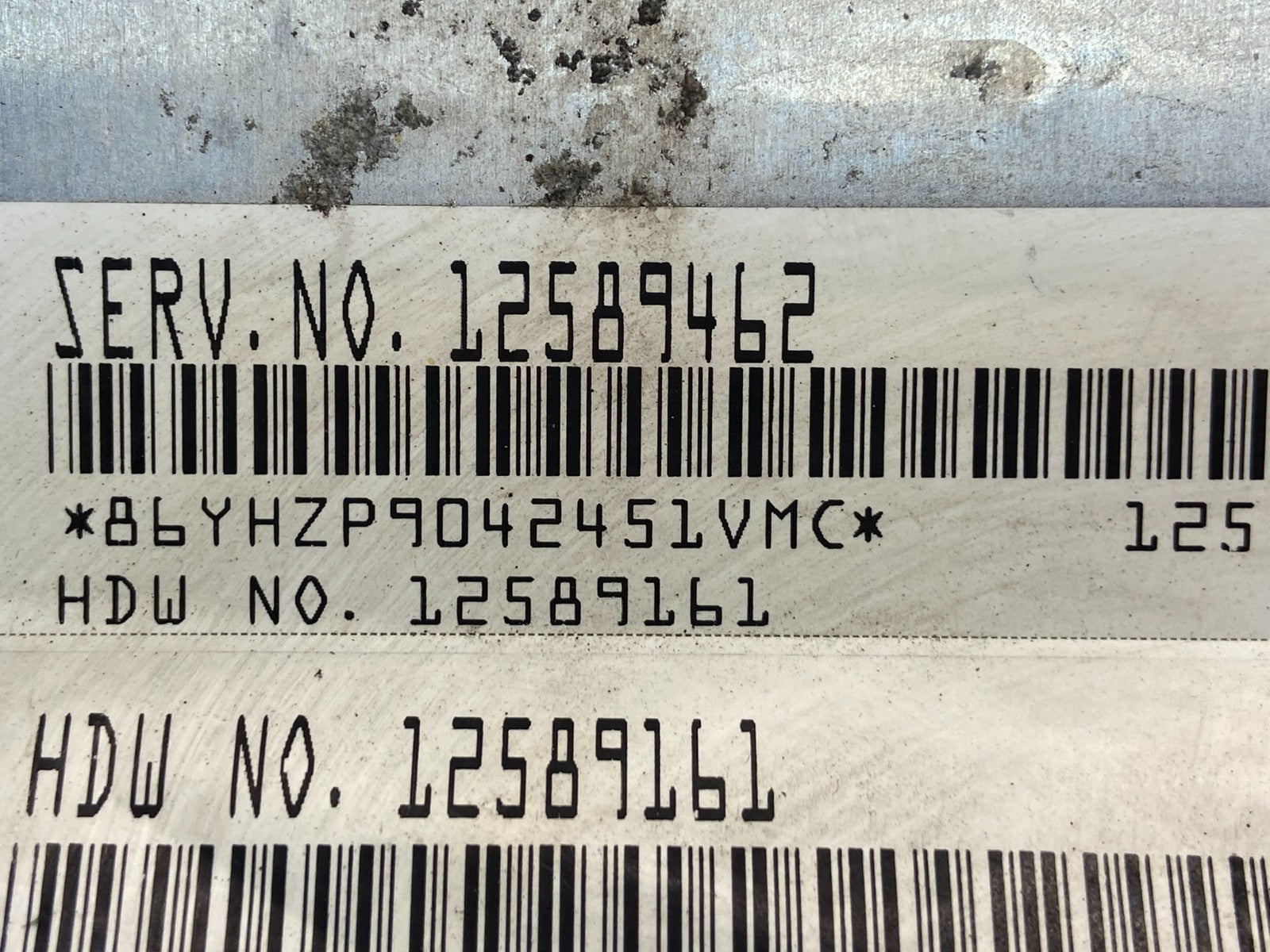 2005 Chevrolet Astro Ecu Engine Control Module Unit Ecm 12589462 AG1592 DW2
