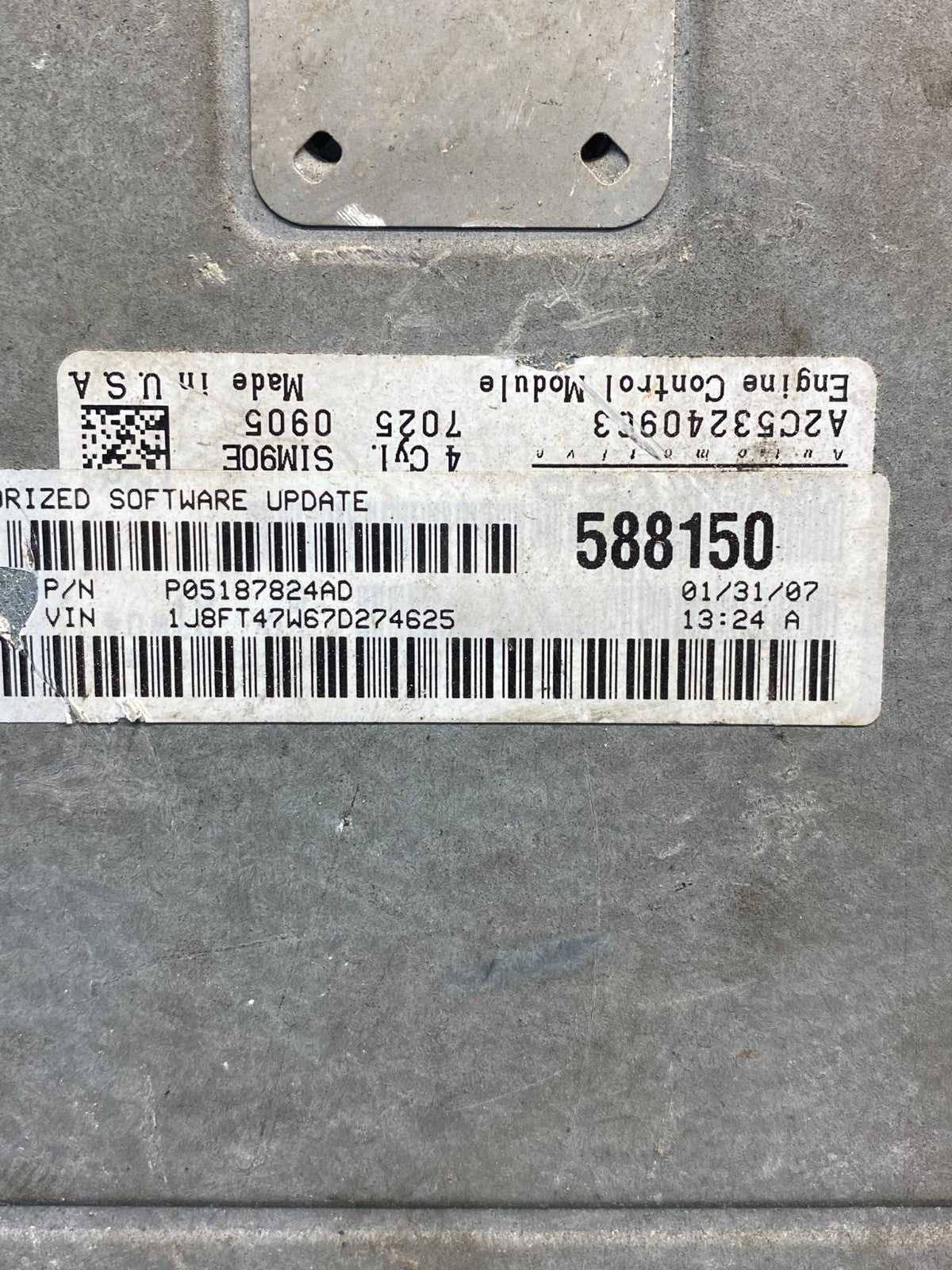 2007 Jeep Compass Patriot 2.4L PCM ECM ECU Engine Computer Module ag7044 DG2