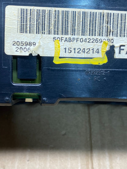 2004 to 2007 Chevrolet Express Speedometer Cluster Gauge L5243 PS6