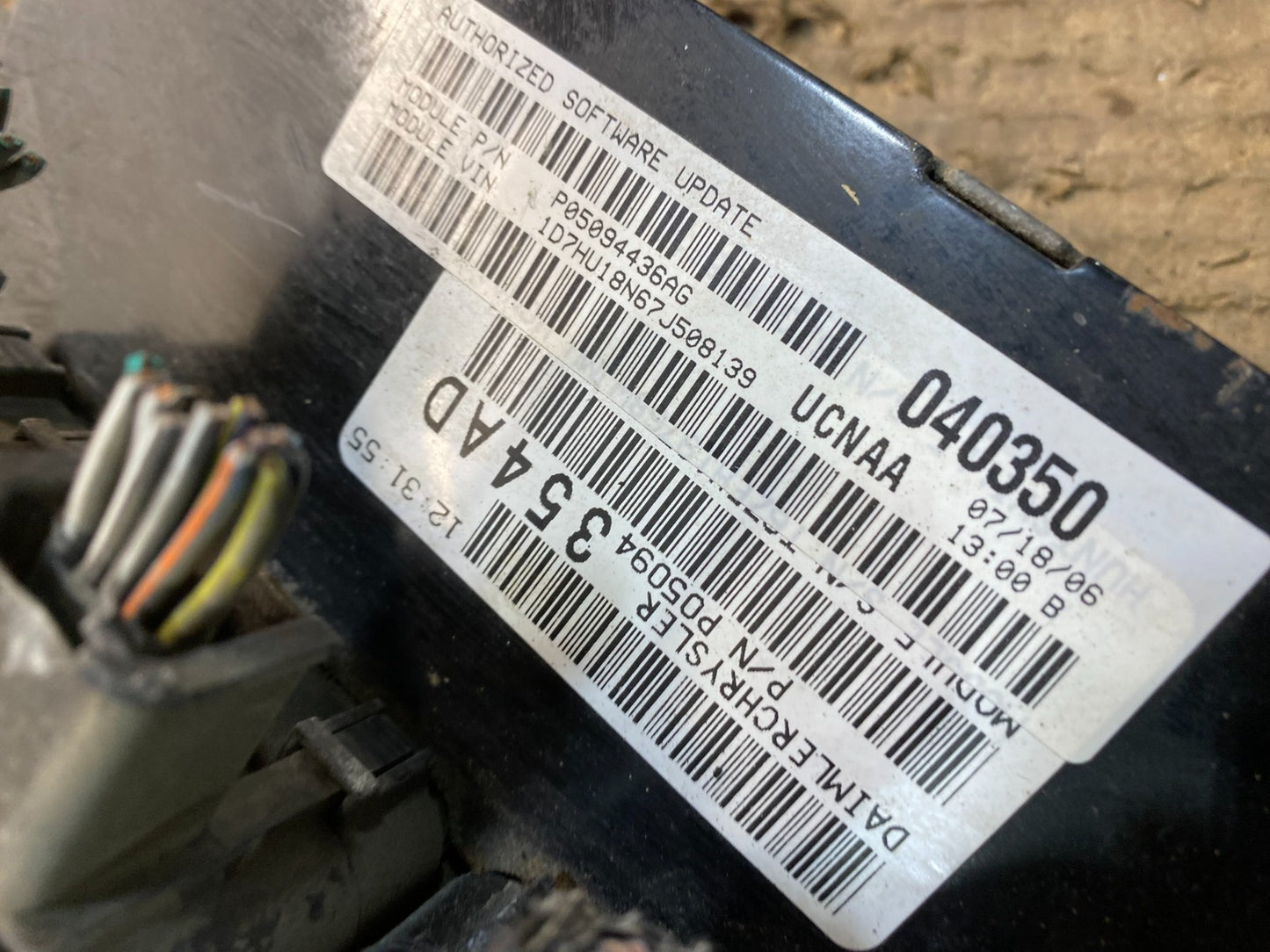 2007 Dodge RAM 1500 5.7L ECU ECM Engine Control Computer p05094436ag X4626 DG3
