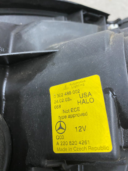 Halogen 2003 to 2006 Mercedes S-Class Right Passenger RH Headlight AI9072 DW10