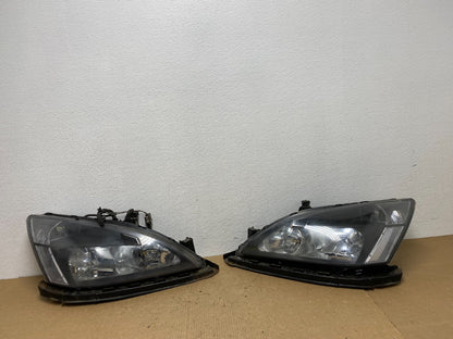 2003 - 2007 Honda Accord Left+Right Set Halogen Headlights AC1371 DW0