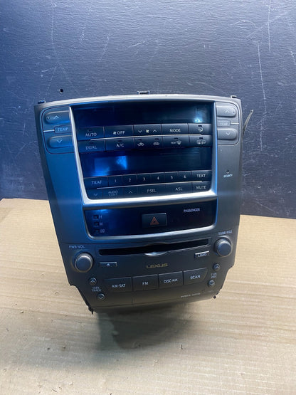 2009 to 2011 Lexus IS250 Screen Radio AM-FM CD Tuner Head Unit AF3860 DW0