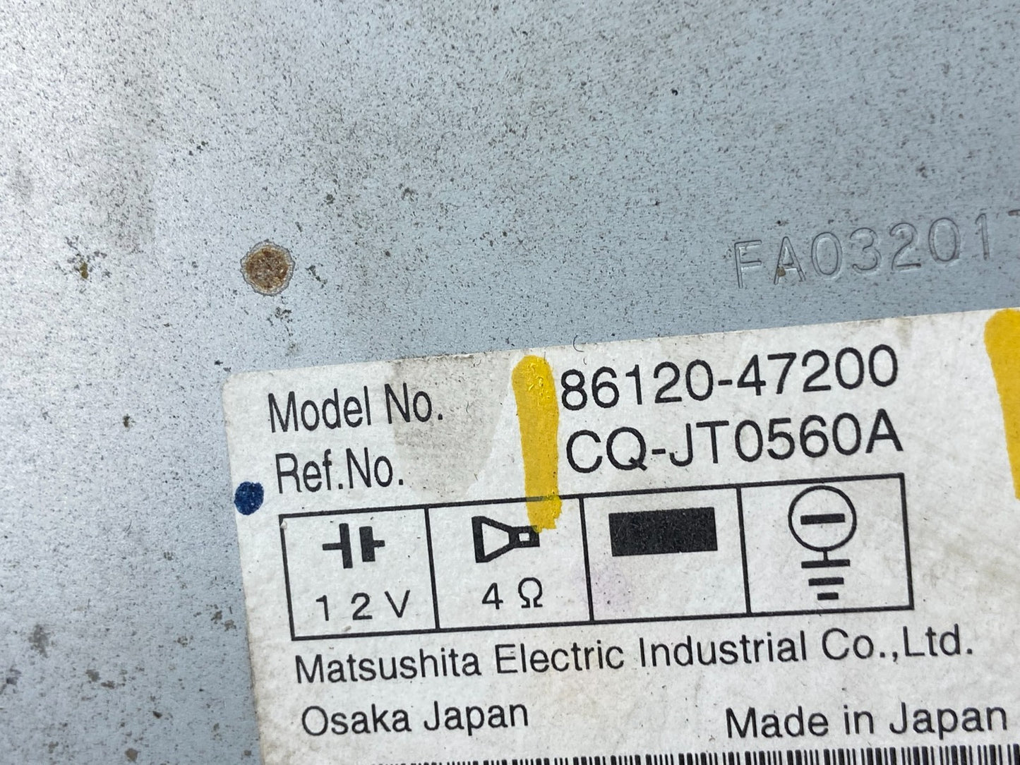 2006 to 2009 Toyota Prius OEM Radio AM/FM CD Player Oem X6204 DG6