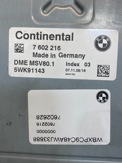 2007 - 2011 BMW 328i 528i E90 ECM ECU Engine Computer 7602220 ah4924 DG2