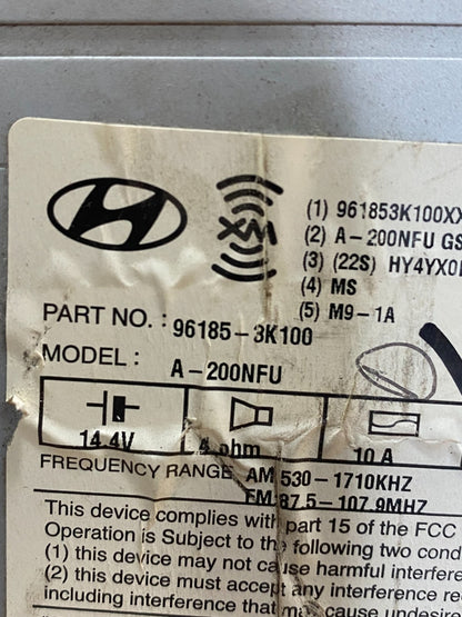 2009 2010 Hyundai Sonata Am Fm Cd Player Radio Receiver AD7330 DG6