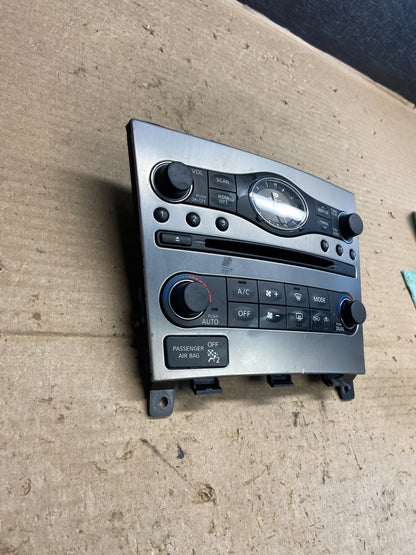 2009 to 2013 Infiniti G37 Radio Player Climate Control Panel Bezel AH5260 DG2