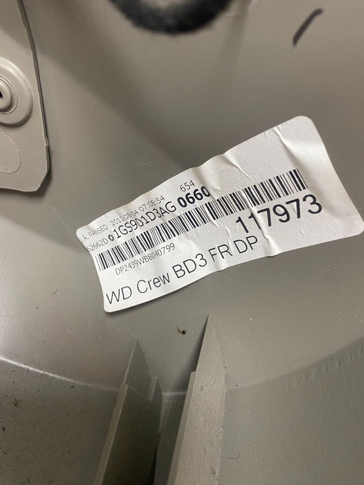 2011 2012 Dodge Durango Passenger Right Front Panel  Door Oem C7185 PS11