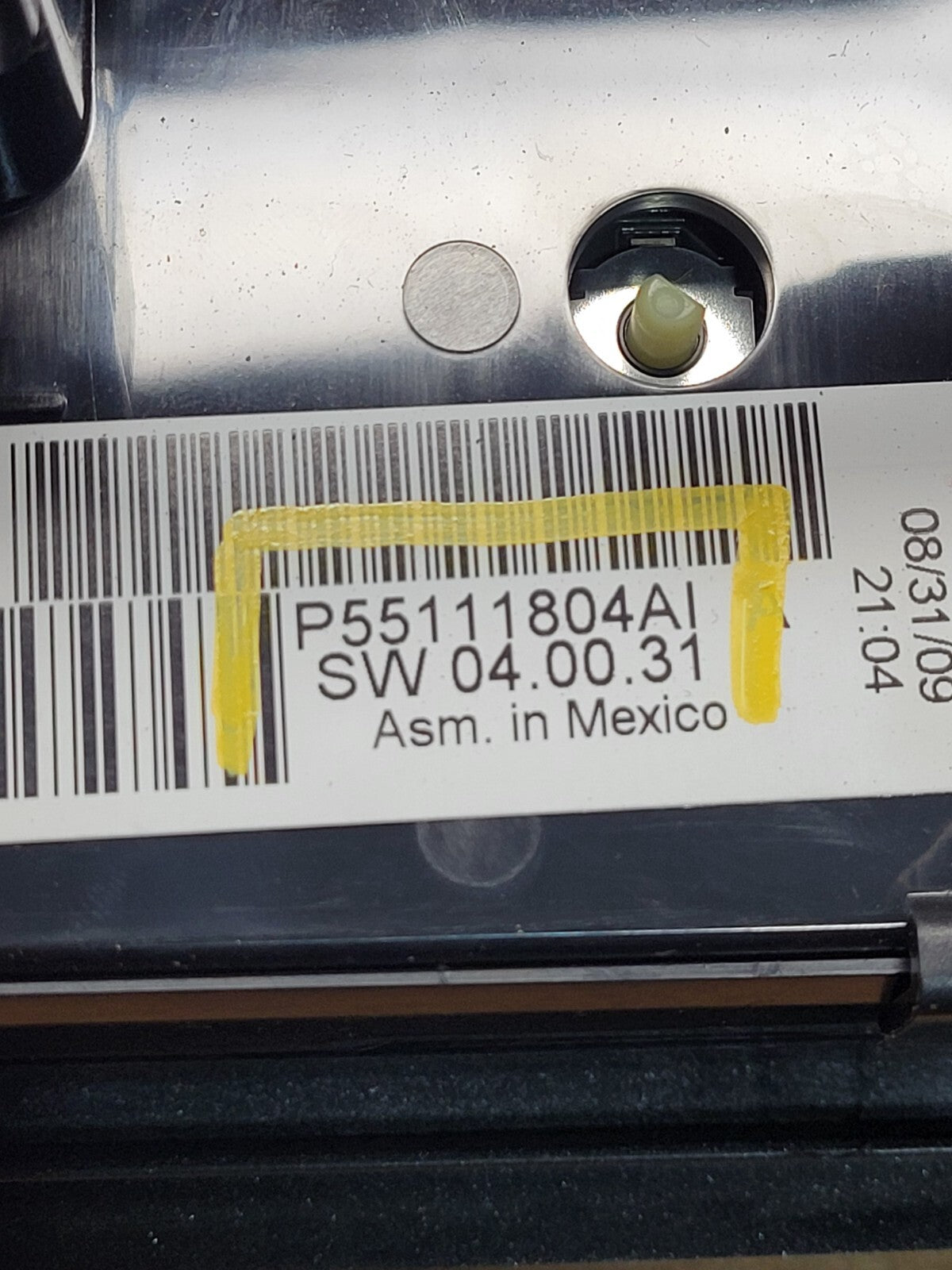 2008 - 2010 Dodge Grand Caravan Radio Bezel Climate Control Heat AC Heater H16956