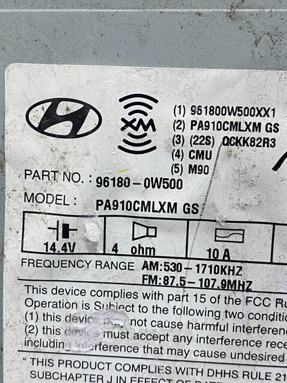 2010 to 2012 Hyundai Santa Fe AM/FM Radio CD Player AC7127 DG6