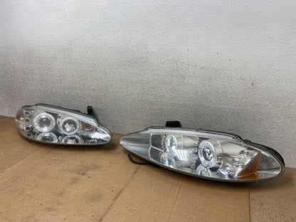 1995-1996 Mitsubishi Eclipse Left+Right Set LED Chrome Headlight AA6214 DG1