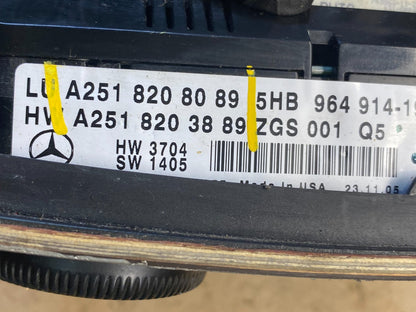 2006-2012 Mercedes W251 GL320 ML550 AC Temp Heater Climate Control T1356 DG7