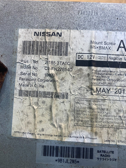 2013 to 2015 Nissan Altima Radio Screen Receiver AM-FM CD Player OEM aa1824 DG9