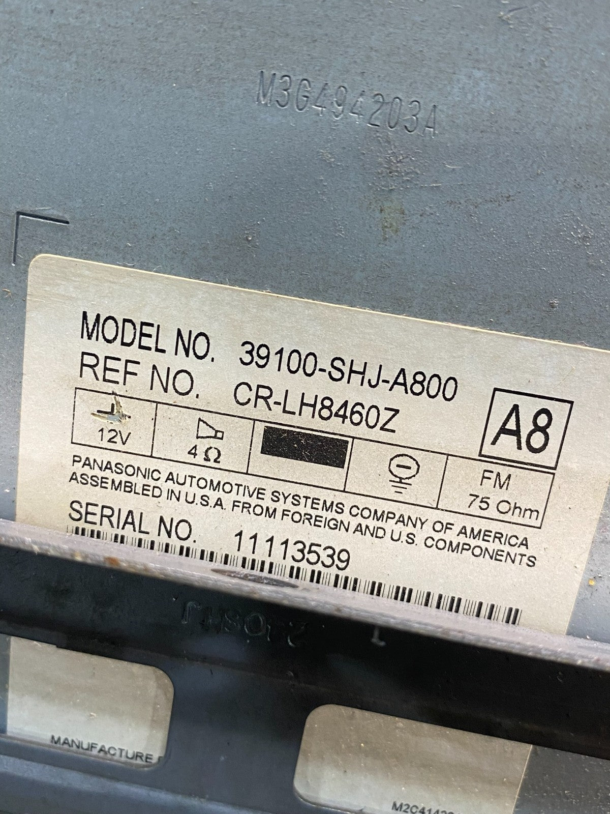 2005 to 2010 Honda Odyssey Am Fm Cd Player Radio Receiver ai5124 DG6