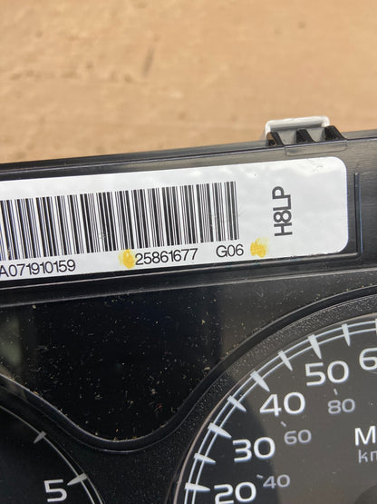 2007 to 2013 Chevrolet Silverado Suburban Cluster Gauge Speedometer AG8618 DG6
