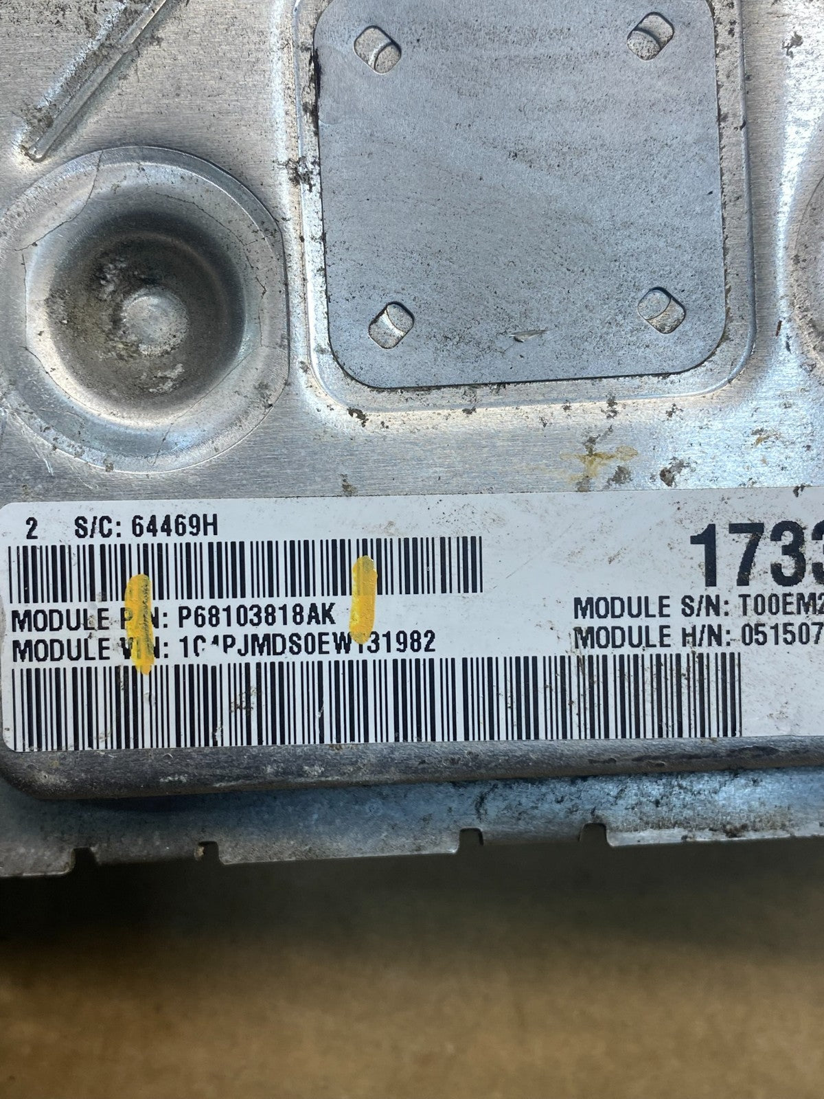 2014 Jeep Grand Cherokee Dodge Durango 3.6L Ecm Ecu Computer Module AH4941 DG2