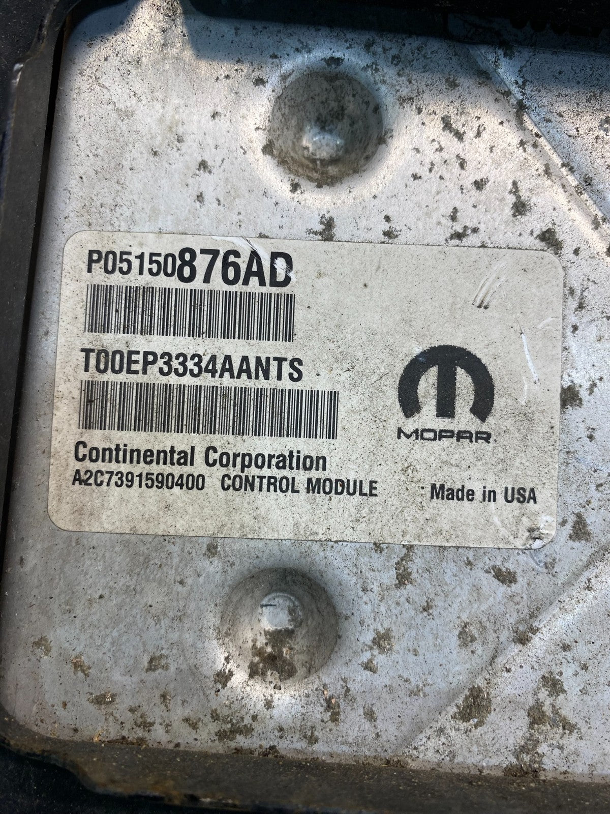 2015 Dodge Caravan Engine Control Unit ECU Module p05150876ad AD7539 DG2