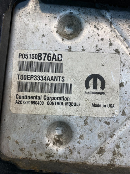 2015 Dodge Caravan Engine Control Unit ECU Module p05150876ad AD7539 DG2
