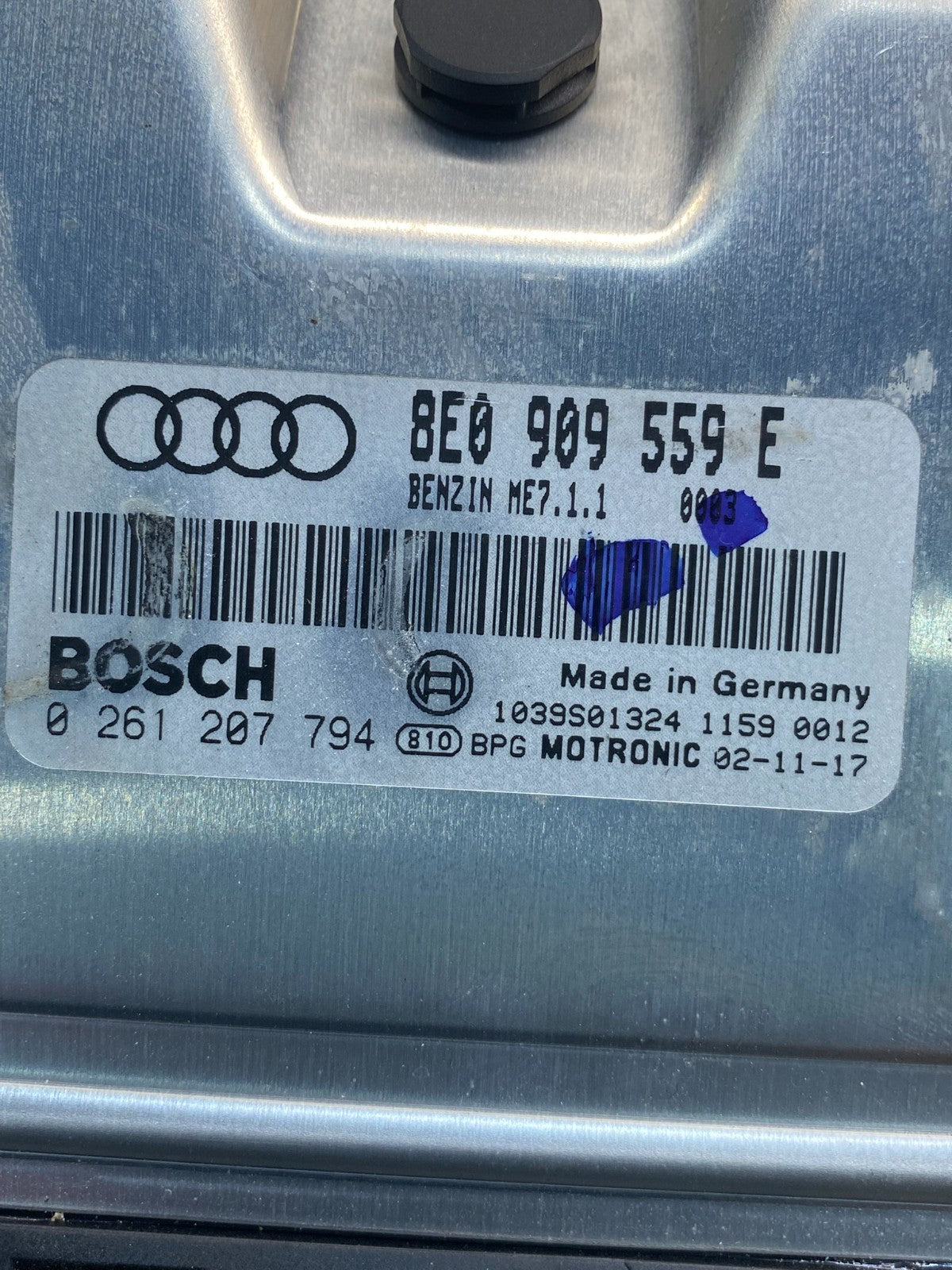 2002 2003 Audi A4 3.0L Engine Computer Ecu Ecm 8e0909559e AE7421 DW2