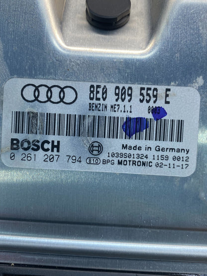 2002 2003 Audi A4 3.0L Engine Computer Ecu Ecm 8e0909559e AE7421 DW2