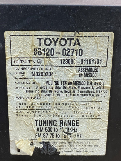 2009 to 2010 Toyota Corolla Matrix Radio AM/FM CD Player ai7383 DG6
