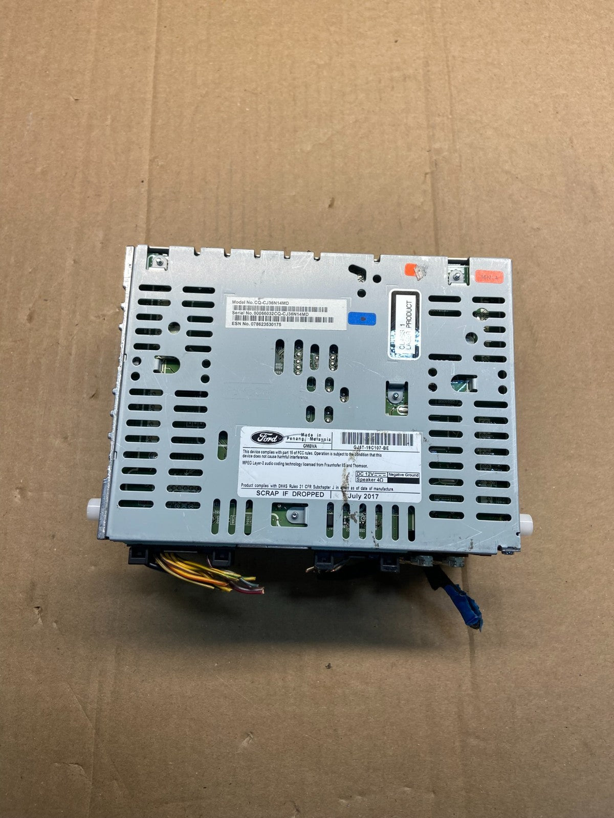 2017 2018 2019 Ford Escape Radio Receiver ID cj5t-19c107-fb ag1675 DG4