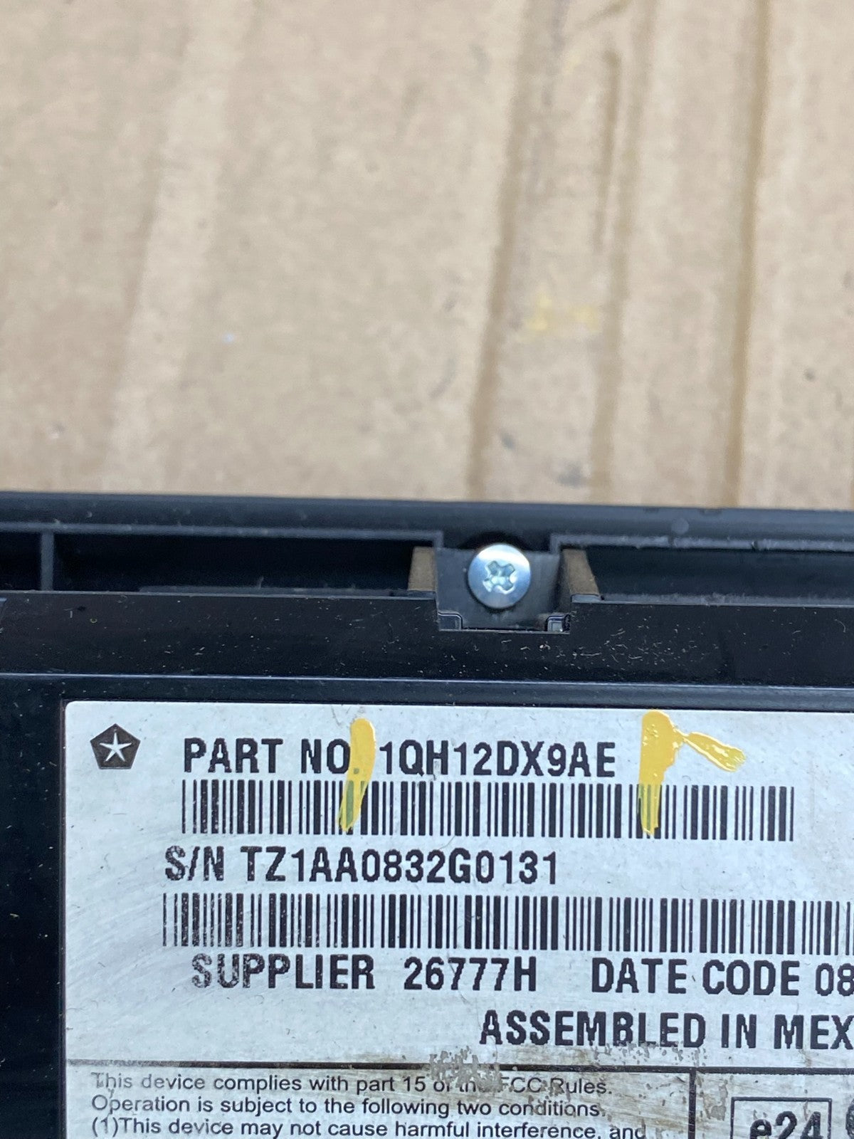 2011 to 2014 Dodge Charger Audio Climate Control Panel ab8653 DG5