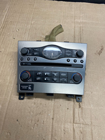2010 to 2013 Infiniti G35 G37 Radio Player Climate Control Panel Bezel AD7112 DG0