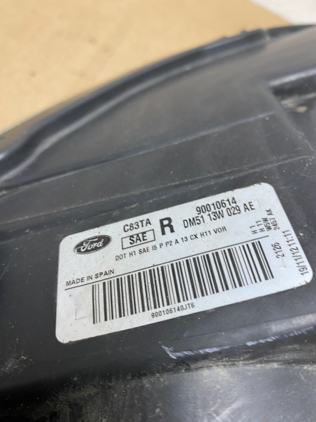 2013 to 2016 Ford C-MAX Right Passenger Side Headlight AF9769 DW9
