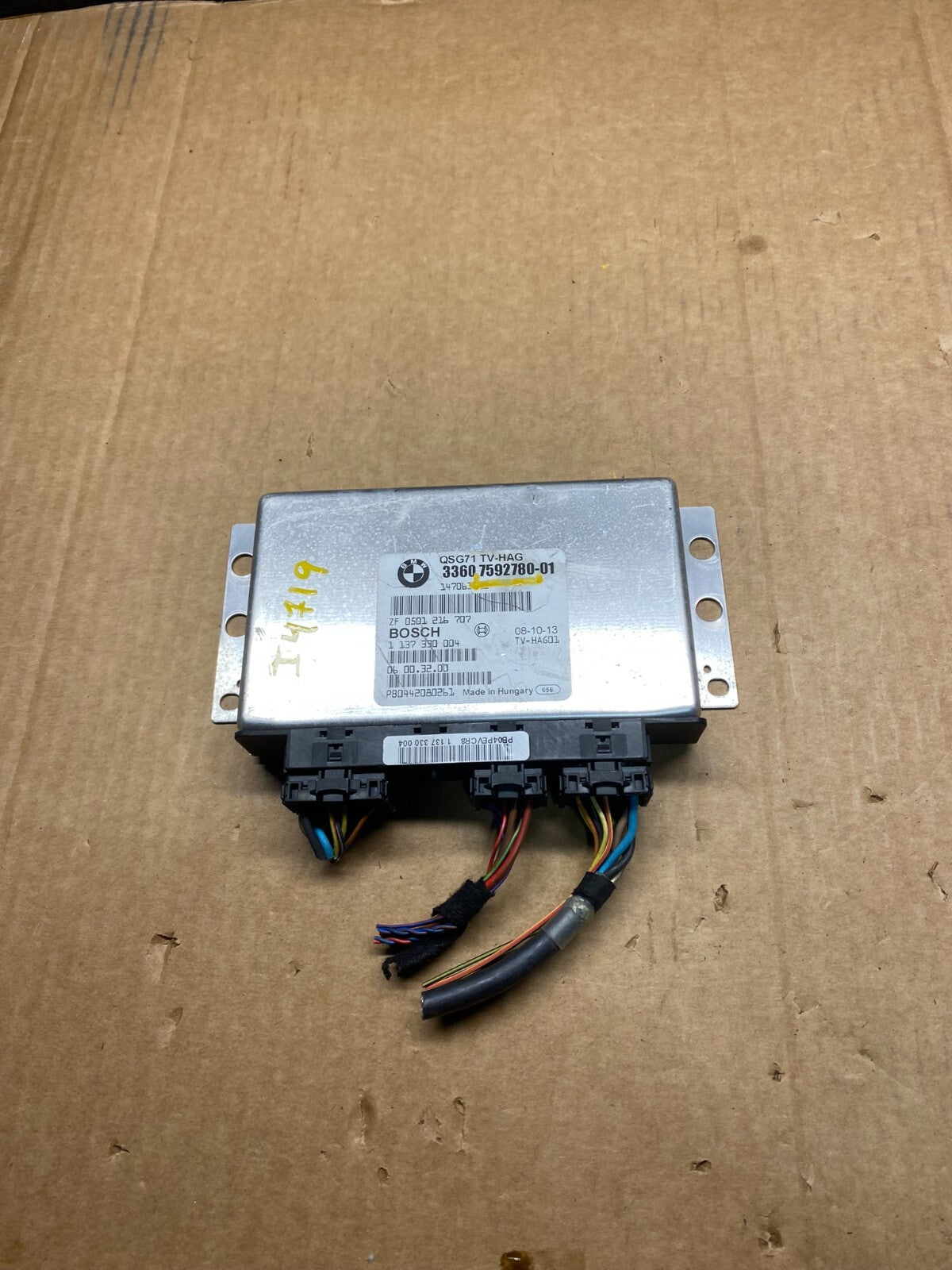 2009 - 2013 BMW X6 E71 Differential Locking Control Module 7592780-01 i4719 PS0