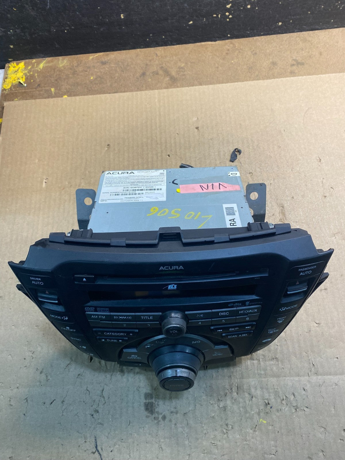 2009 2011 Acura TL AM FM CD MP3 DVD HDD Navigation Radio Player Receive Z5371 DG3