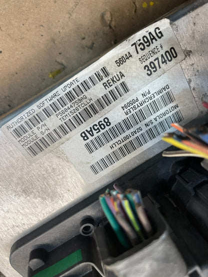 2005 to 2006 Jeep Grand Cherokee 3.7L Ecm Ecu Computer T7447 DG3