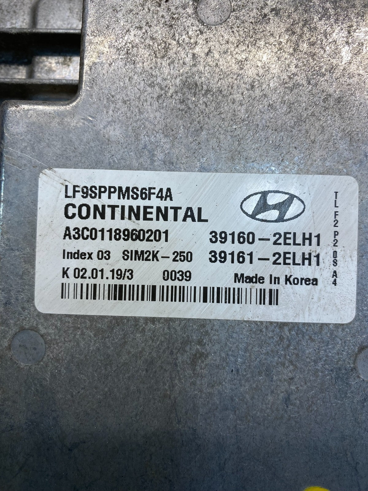 2009 to 2010 Hyundai Sonata Engine Control Unit ECU Module 39160-2ELH1 ac0764 DG2
