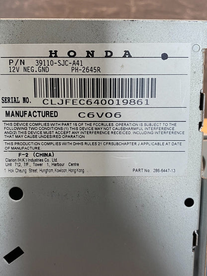 2006 to 2008 Honda Ridgeline Navigation GPS Screen Display Radio AE7853 DW7
