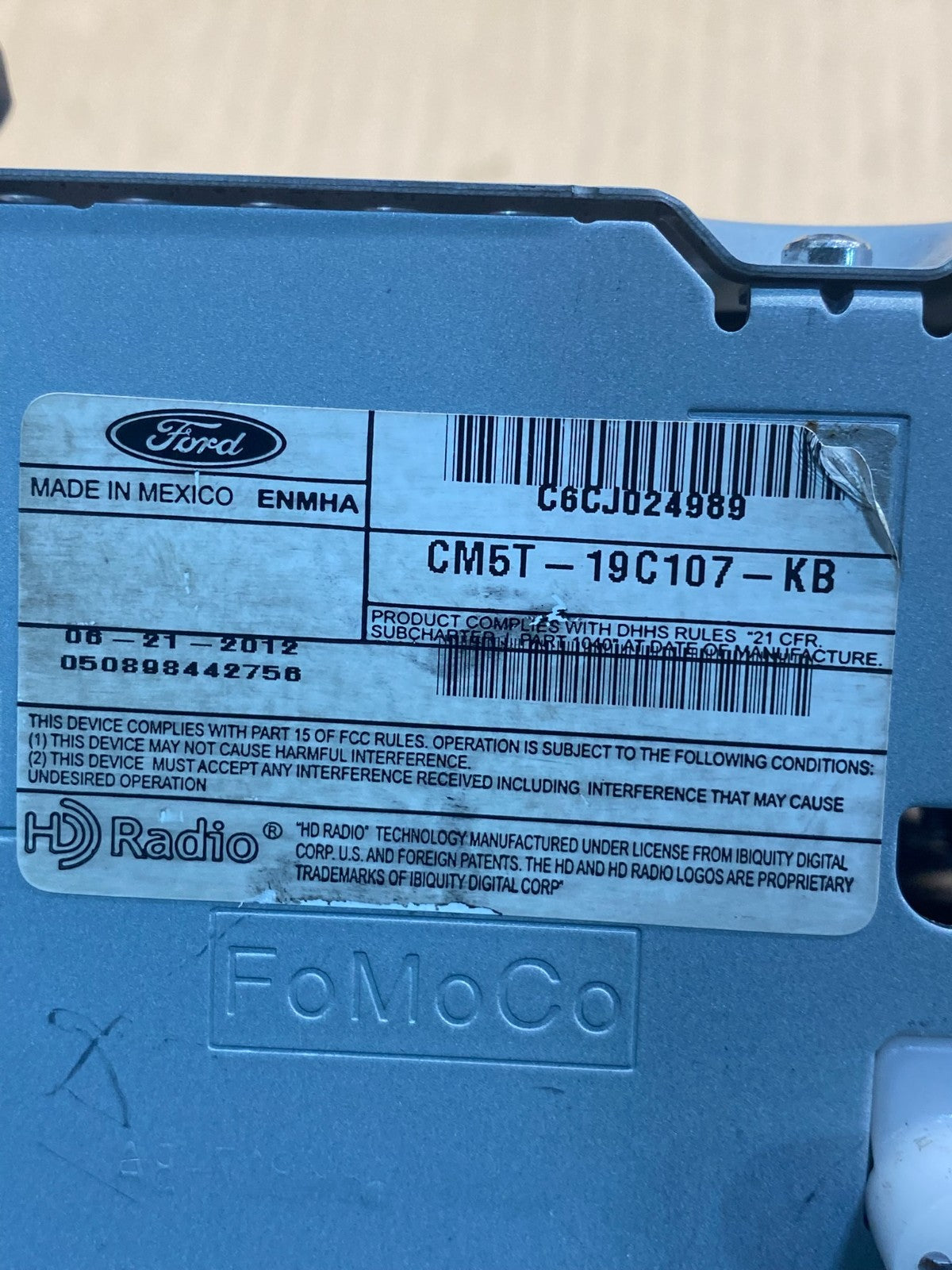 2012 2013 2014 Ford Focus Fusion Radio Audio Receiver AM FM CD MP3 AJ0510 DG6