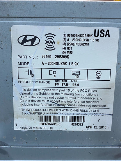 2007-2010 Hyundai Elantra AM FM Radio Mp3 Single CD Player Satellite AI9971 DW6