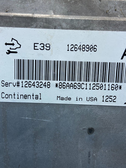 2012 Chevrolet Equinox Ecu Engine Control Module Unit Ecm 12648906 AE4727 DW2