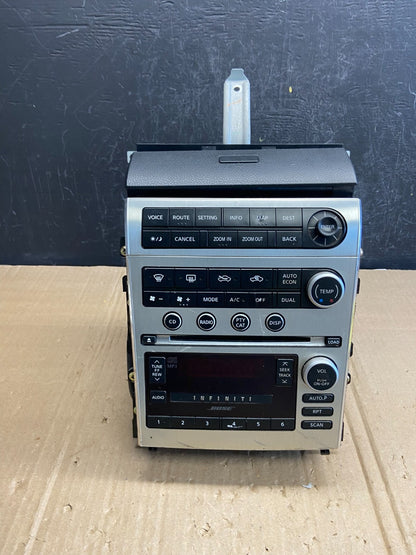 2006 to 2007 Infiniti G35 Radio Player Climate Control Panel Bezel AE1708 DG0