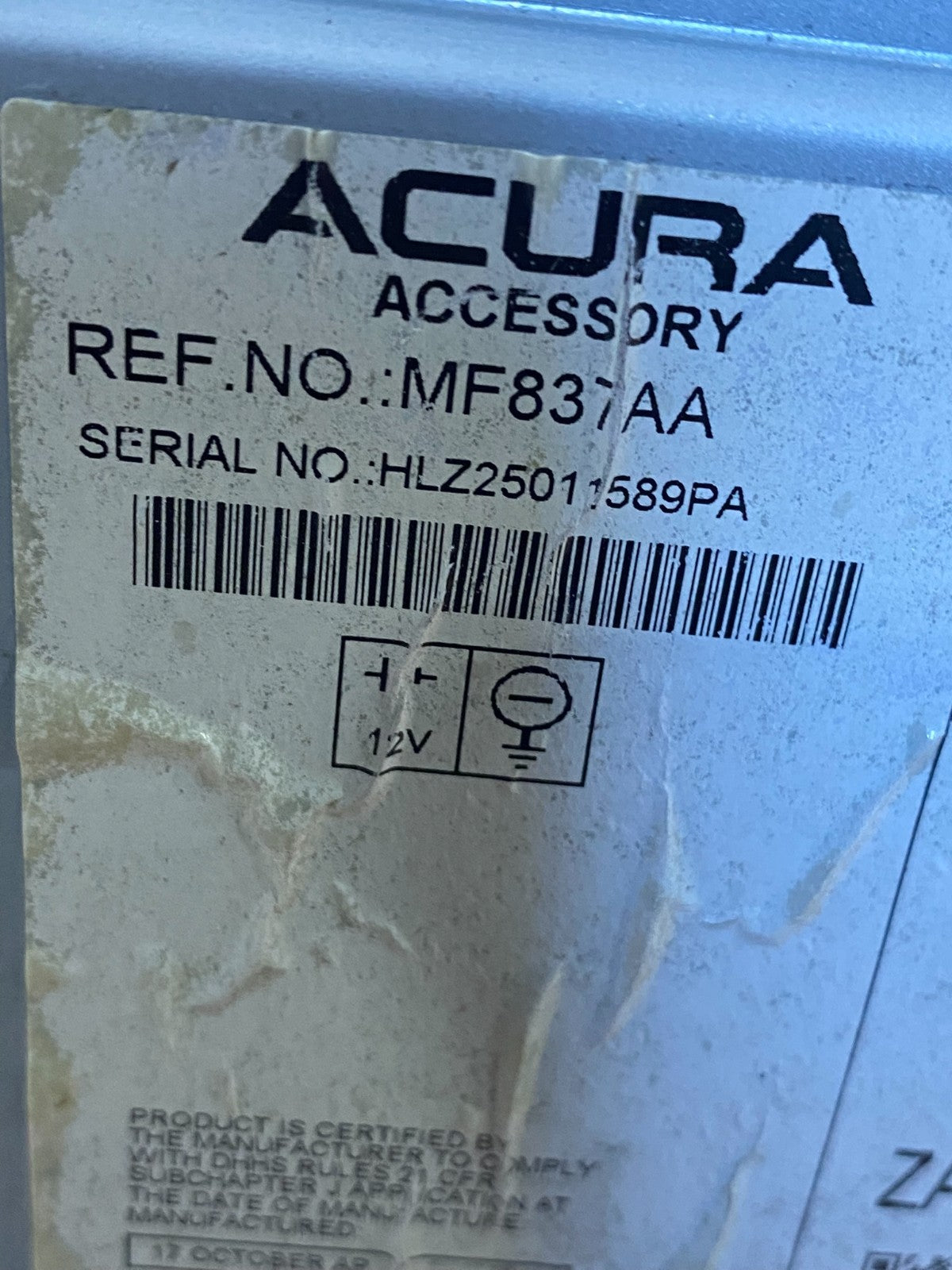 2018 2020 Acura TLX CD Player Radio Scren Display Climate Control ae7519 DG6