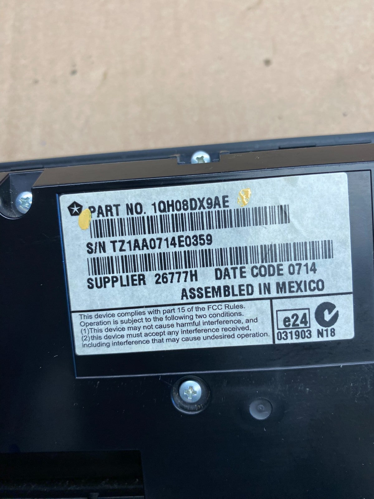 2011 to 2014 Dodge Charger Audio Climate Control Panel ah5490 DG4