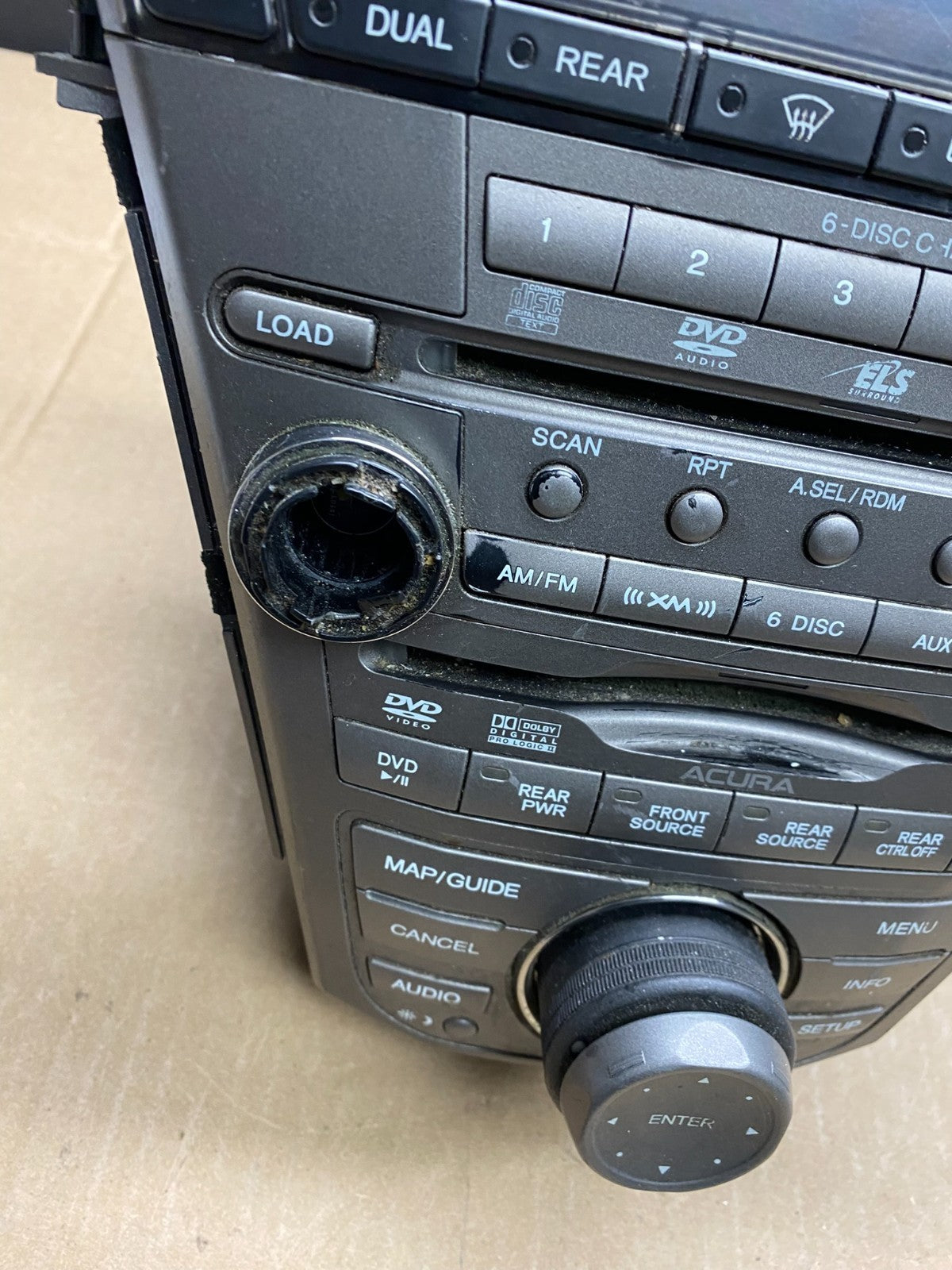 2007 to 2009 Acura Mdx Radio Stereo 6 CD Player Climate Control Pan OE ab9198 DG1