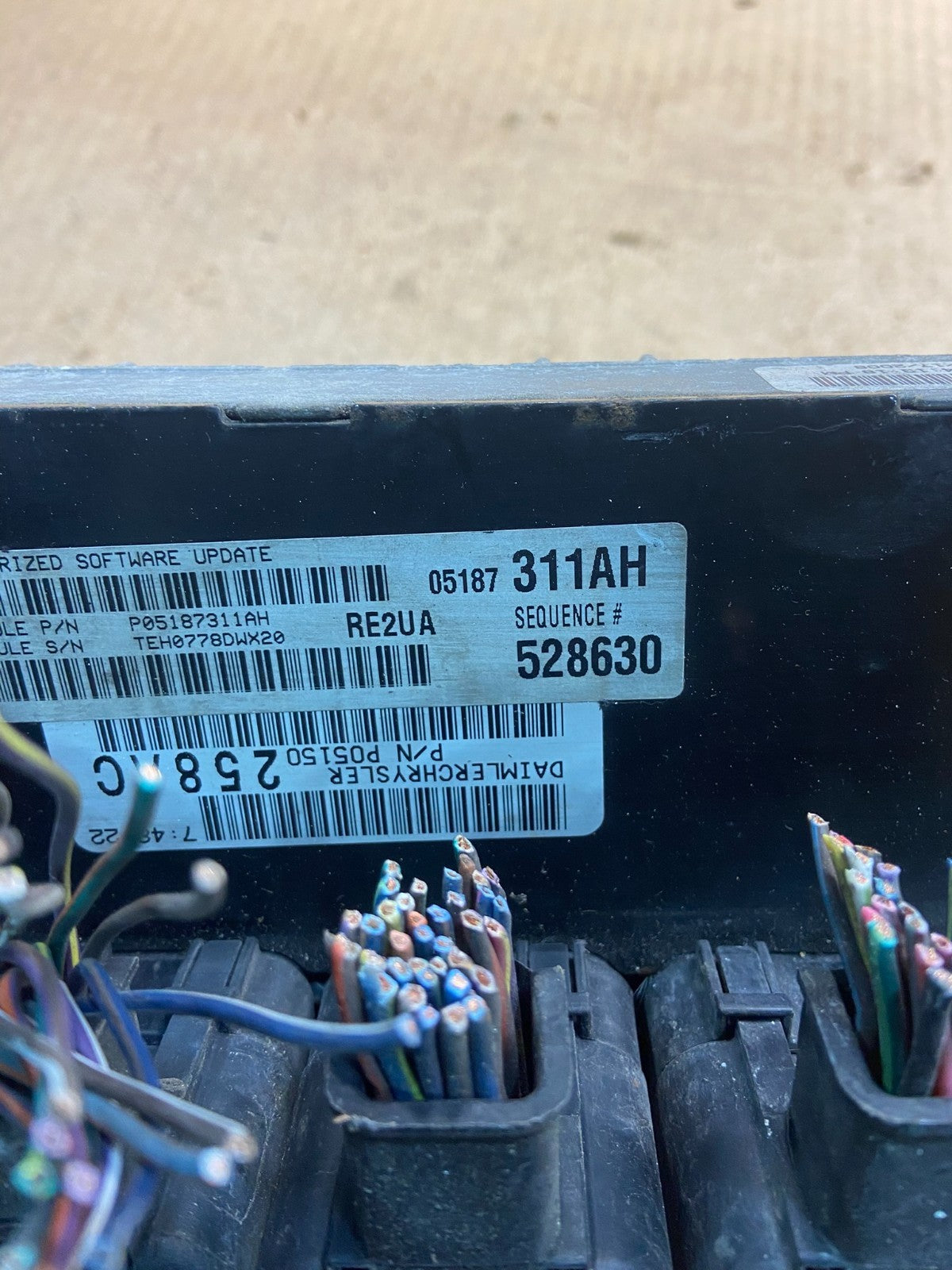 2008 Jeep Grand Cherokee 5.7L Engine Computer Module ECU p05187311ah Z8641 DG4