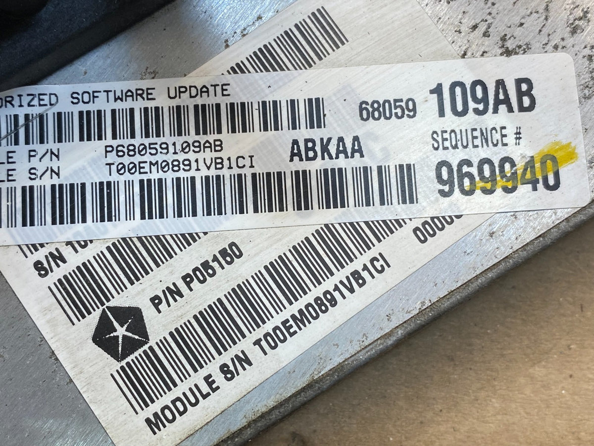 2011 Dodge Ram 3.7L Engine Computer p68059109AB ECM PCM ECU AG3570 DG2