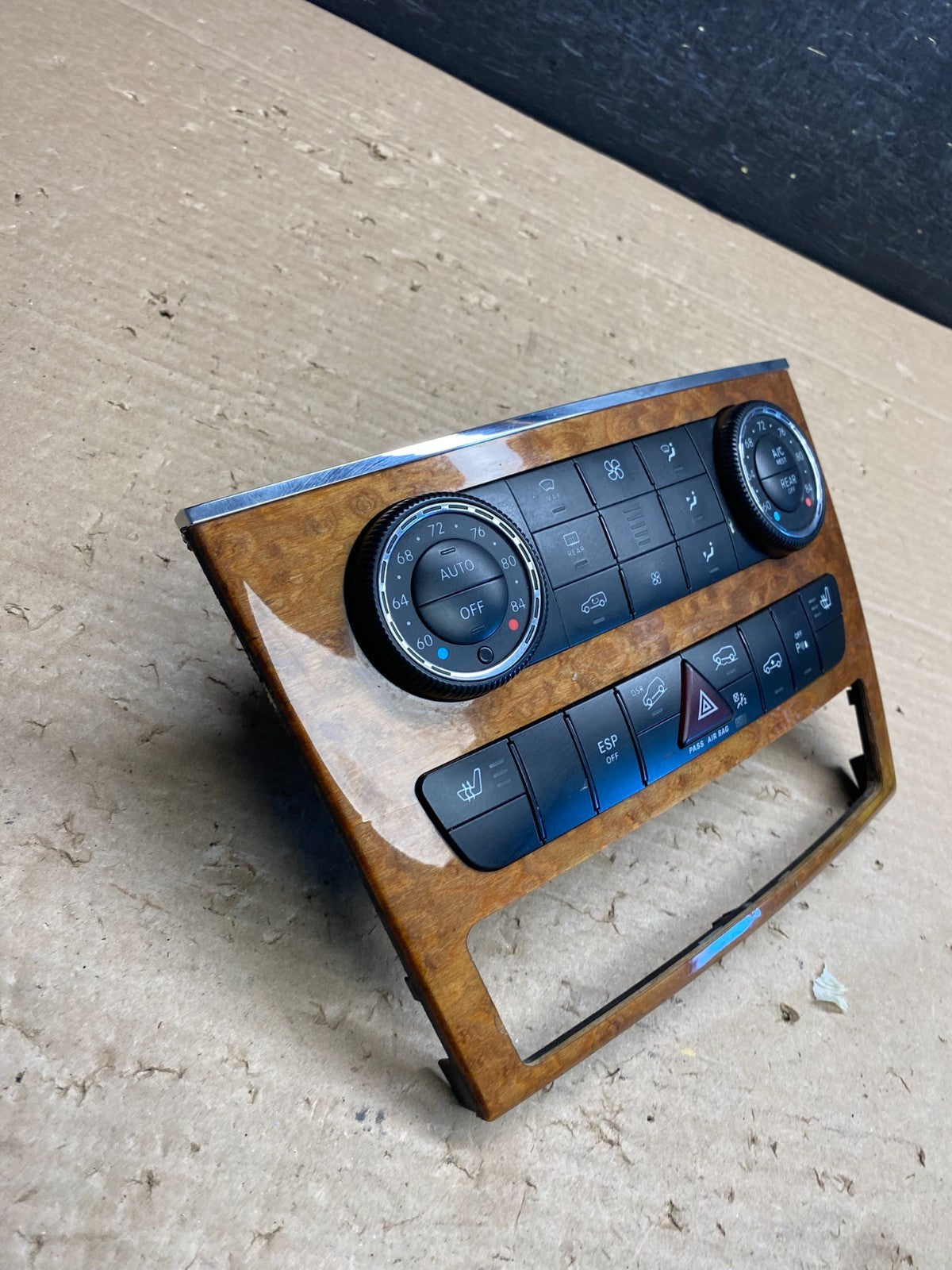 2007-2012 Mercedes X164 GL350 GL450 Climate Control Bezel Wood Switch AG8363 DG2