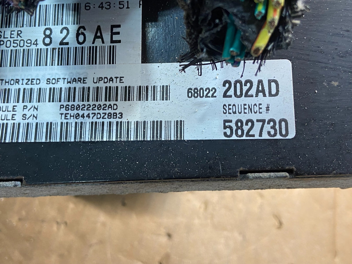2007 Chrysler Pacifica 4.0L Engine Control ECM P68022202AD ag1650 DG2