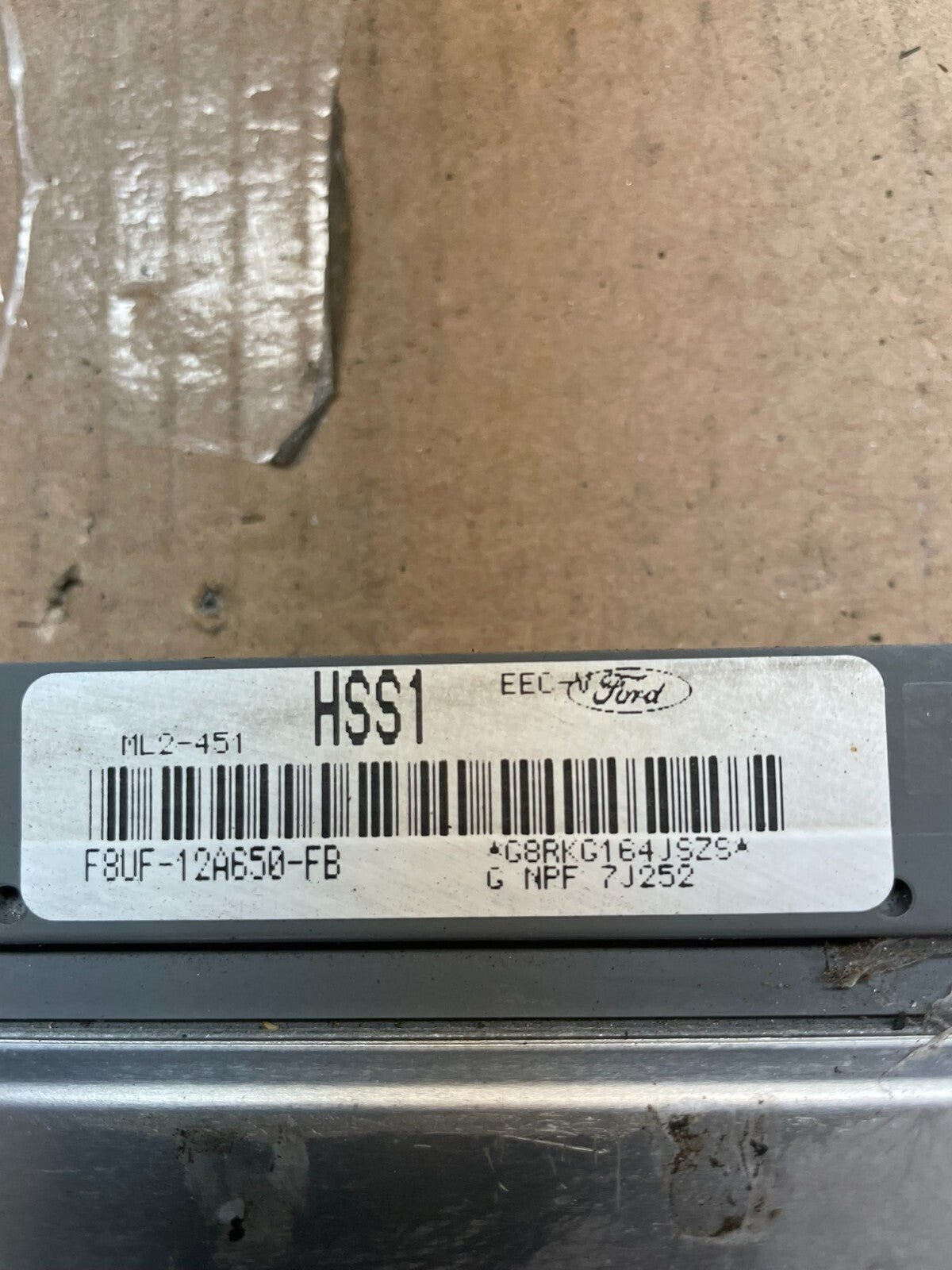 1998 Ford E-Series E-250 4.2L Engine Control Computer F8UF-12a650-fb A8593 PS3