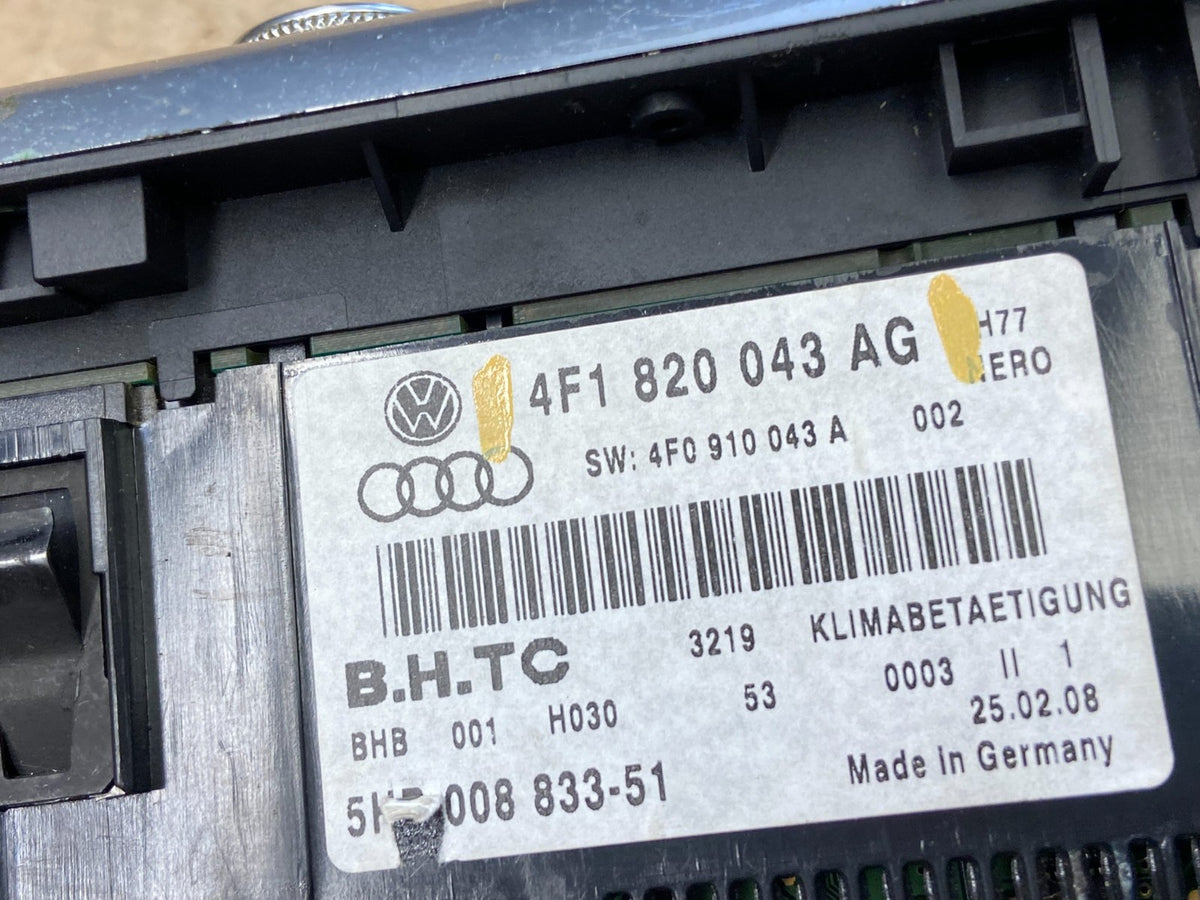 2006 - 2011 Audi A6 Front Heater AC Climate Control Panel ah3737 DG6