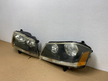 2008 to 2014 Dodge Avenger Left+Right Side Set Black Headlights AC3818 DW1