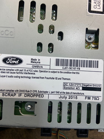 2015 2016 Ford Escape Radio Receiver ID CJ5T-19C107-HB ac8977 DG6